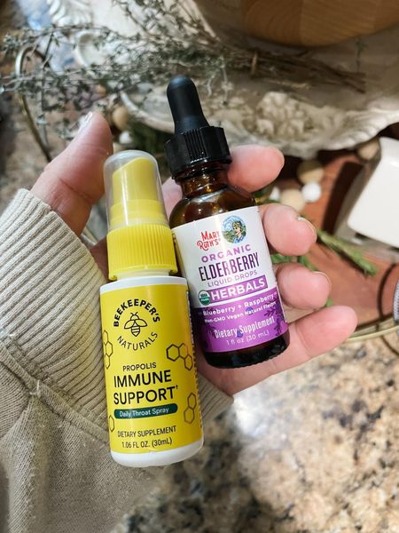 Two of our favorite immune supporters this time of year! We do a dropper of elderberry syrup daily for immune support, and propolis drops if our throats feel scratchy or we feel like something's coming on. Use code KATIEDIDWHAT for 15% off all Mary Ruth’s!

#LTKfindsunder50 #LTKhome #LTKSeasonal