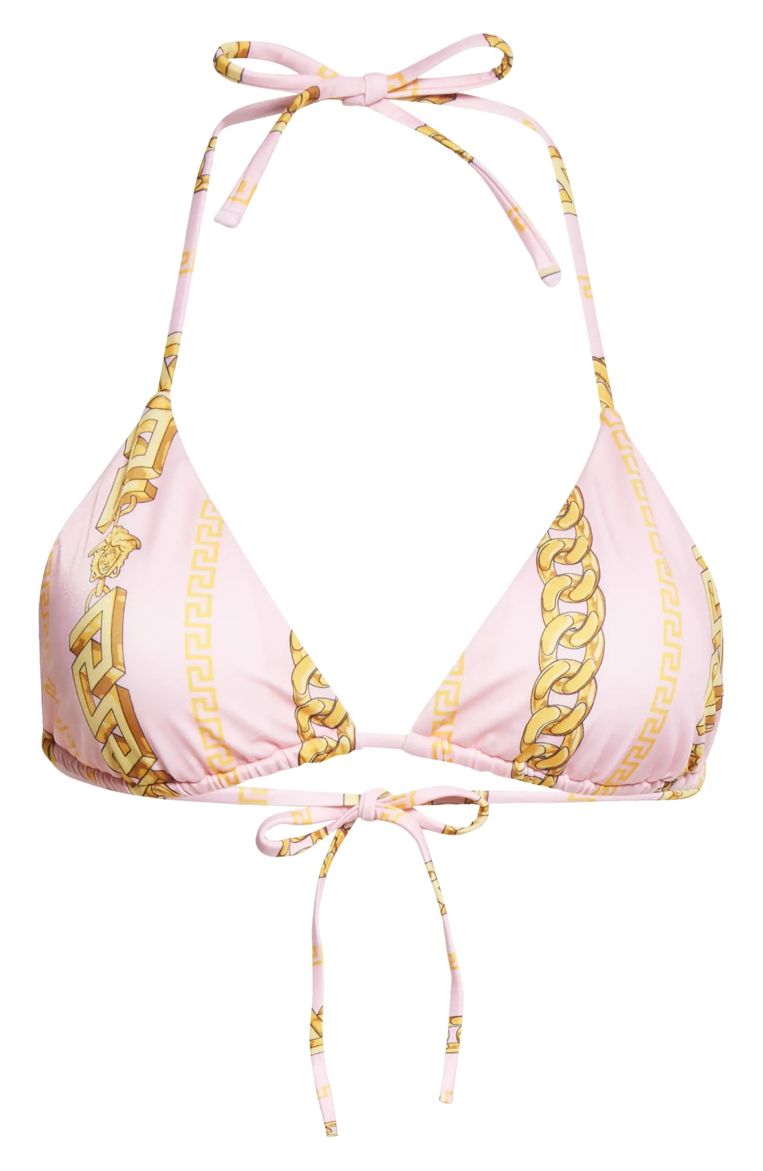 Versace Chain Print Bikini Top | Nordstrom | Nordstrom