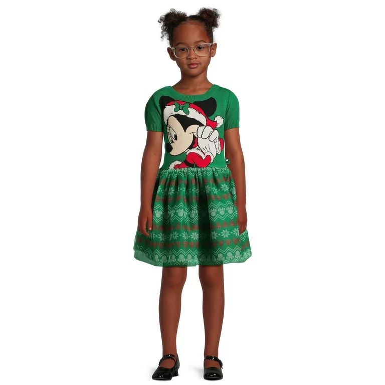 Disney Minnie Mouse Girls Cosplay Sweater Dress, Sizes 4-16 | Walmart (US)