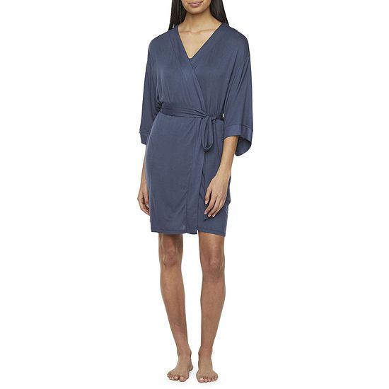 Ambrielle Womens Kimono Robes 3/4 Sleeve Knee Length | JCPenney
