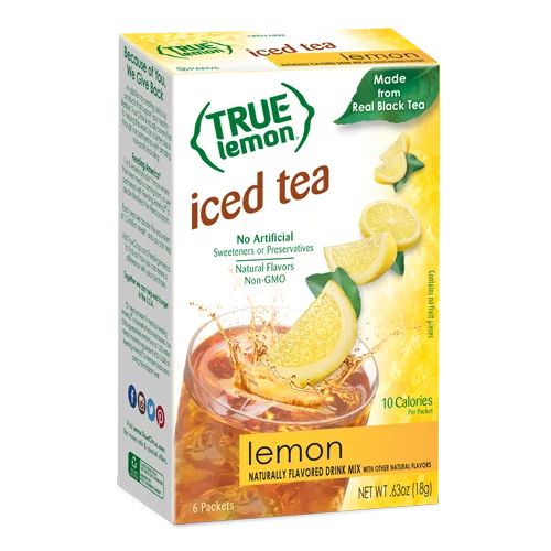 (6 Packets) True Lemon Iced Tea Stevia Sweetened, On-The-Go, Caffeinated Powdered Drink Mix | Walmart (US)