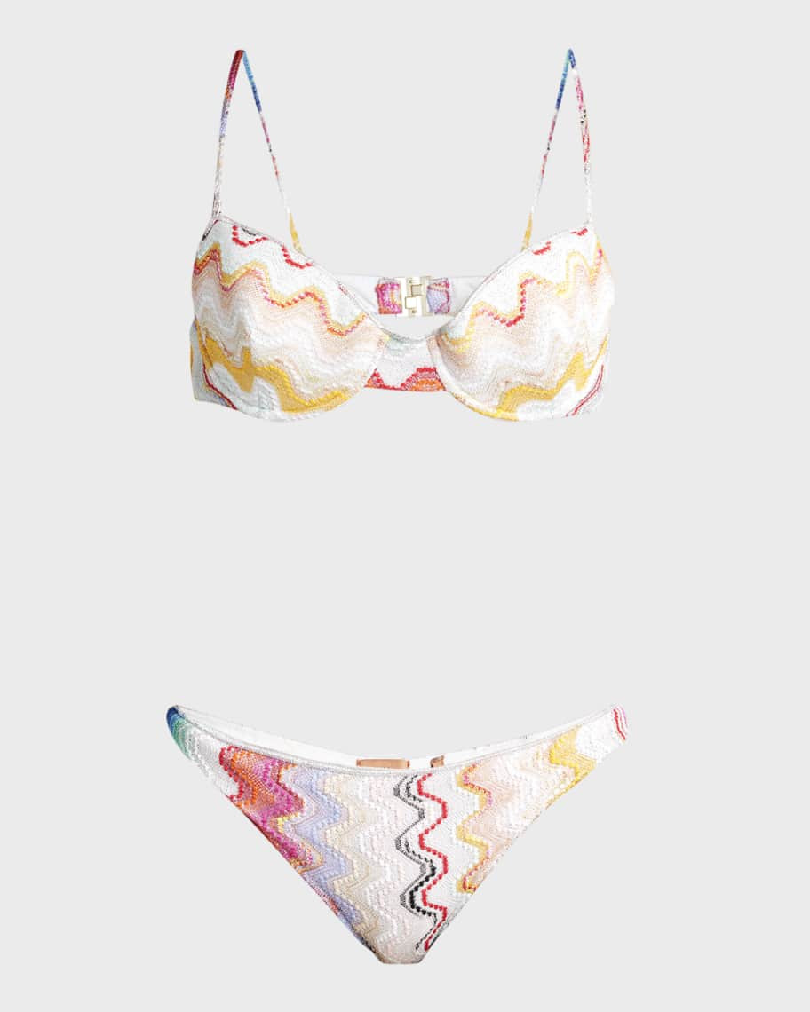 Missoni Zig-Zag Knit Two-Piece Bikini Set | Neiman Marcus