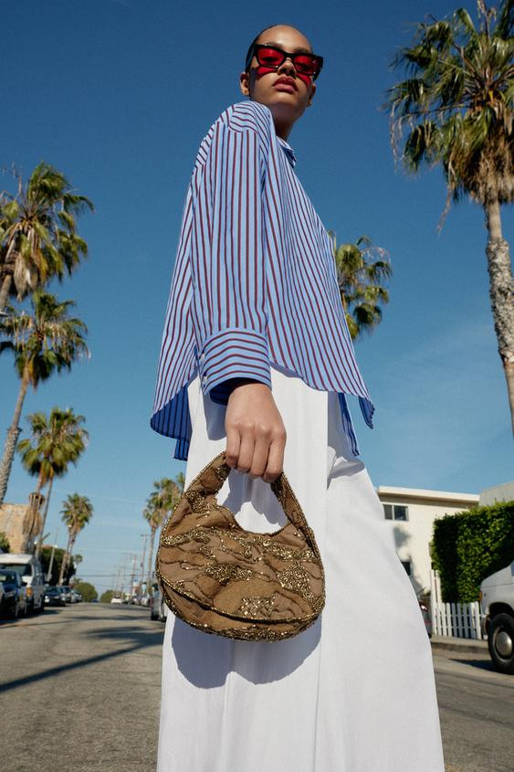 EMBROIDERED BEADED MINI BAG | Zara US