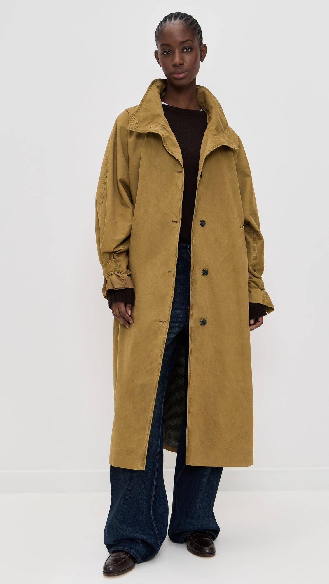 Stand Collar Long Trench Jacket | Shopbop