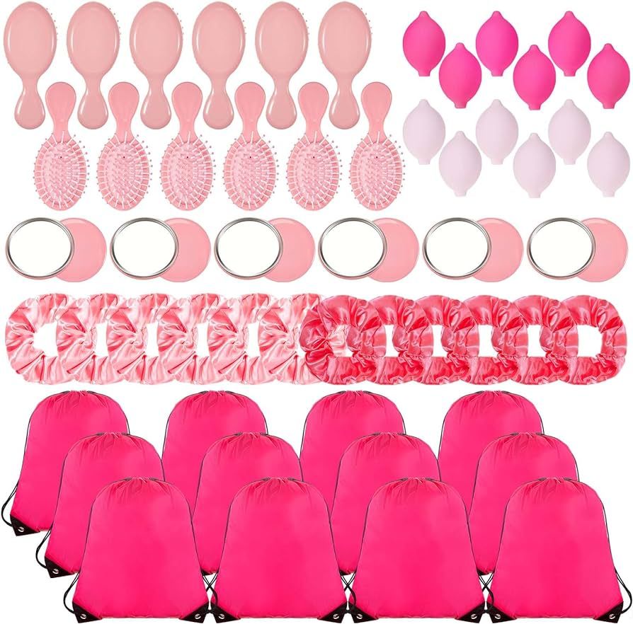 Amazon.com: Yunlly 60 Pcs Spa Party Favors Party Supplies Pink Party Favor Sleepover Kit Hair Bru... | Amazon (US)