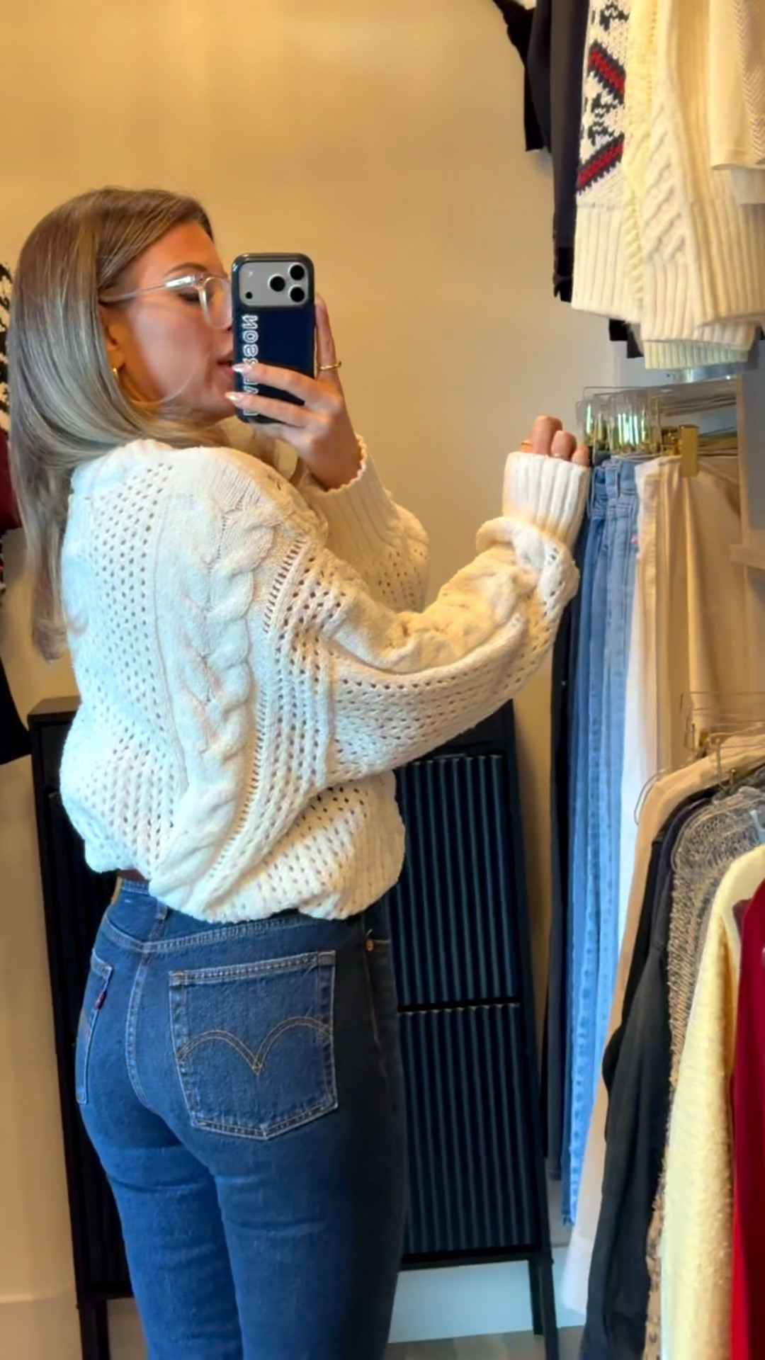 Levi’s dark denim jeans styled 7 ways for everyday causal to date night. 

Vici code: emerson30

Wearing my usual smalls/2 on most
24 in jeans
Medium in nfl sweatshirt

Workwear
Winter looks
Game day
Denim jeans
Chunky sweater
Faux fur coats
Date night
Lace corset
Causal everyday 

#LTKWorkwear #LTKdayinmylife #LTKSeasonal