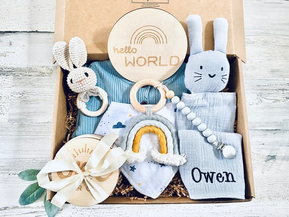 Baby Boy Gift, Baby Gift Box Set, Gift For Baby, Baby Boy Shower Gift, New Baby Gift, Personalize... | Etsy (US)
