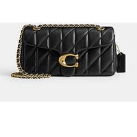 Coach Tabby Quilted Shoulder Bag 20 With Chain - Black | Very (UK)