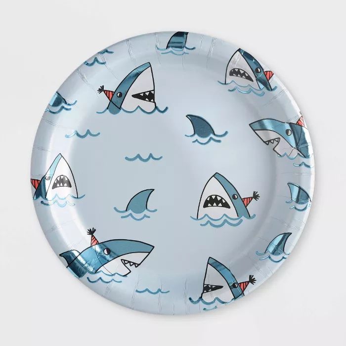 10ct Shark Dinner Paper Plates - Spritz™ | Target