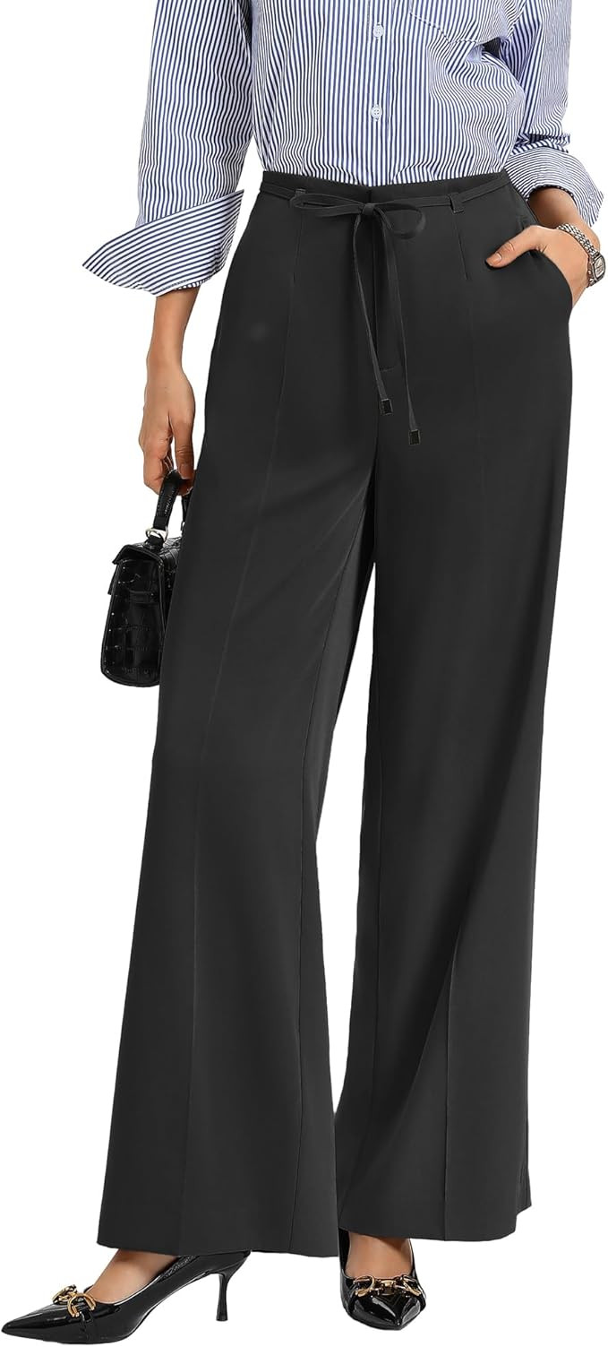 GRACE KARIN Women 2026 Wide Leg Pants High Waisted Work Pants Business Casual Trousers with Pocke... | Amazon (US)