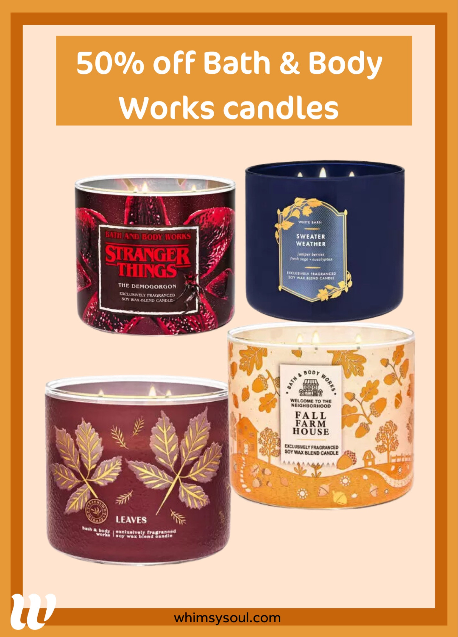 50% off bath and body works candles for fall! #bathandbodyworks #fall #candle 

#LTKFallSale #LTKHome