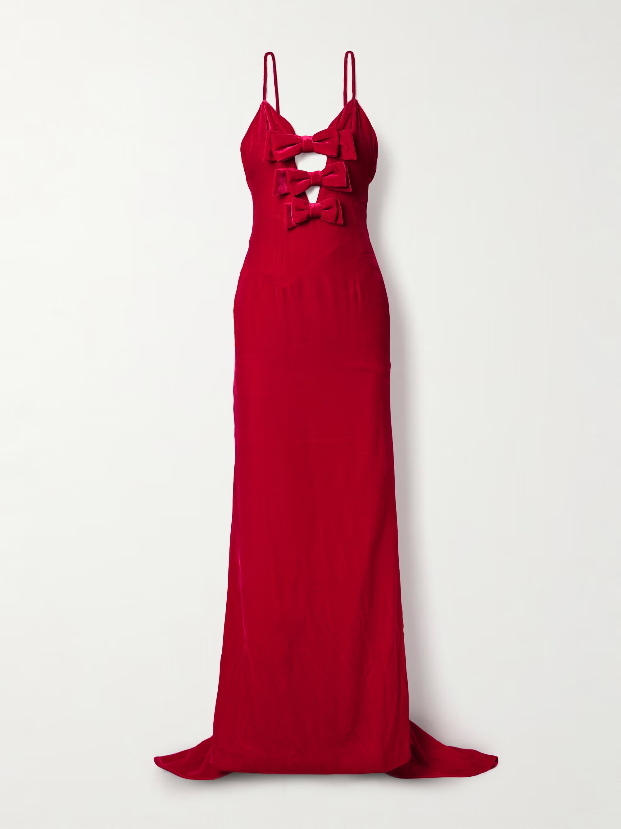 Bow-embellished velvet gown | NET-A-PORTER (US)