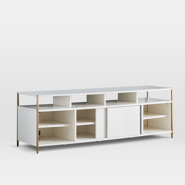 Zane Media Console (68"), White | West Elm (US)