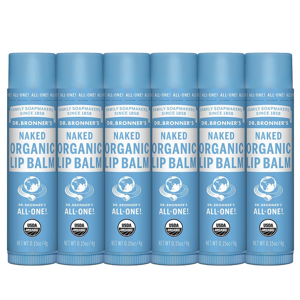 Dr. Bronner's - Organic Lip Balm (Naked, 15 ounce, 6-Pack) - Unscented, Made with Organic Beeswax... | Amazon (US)