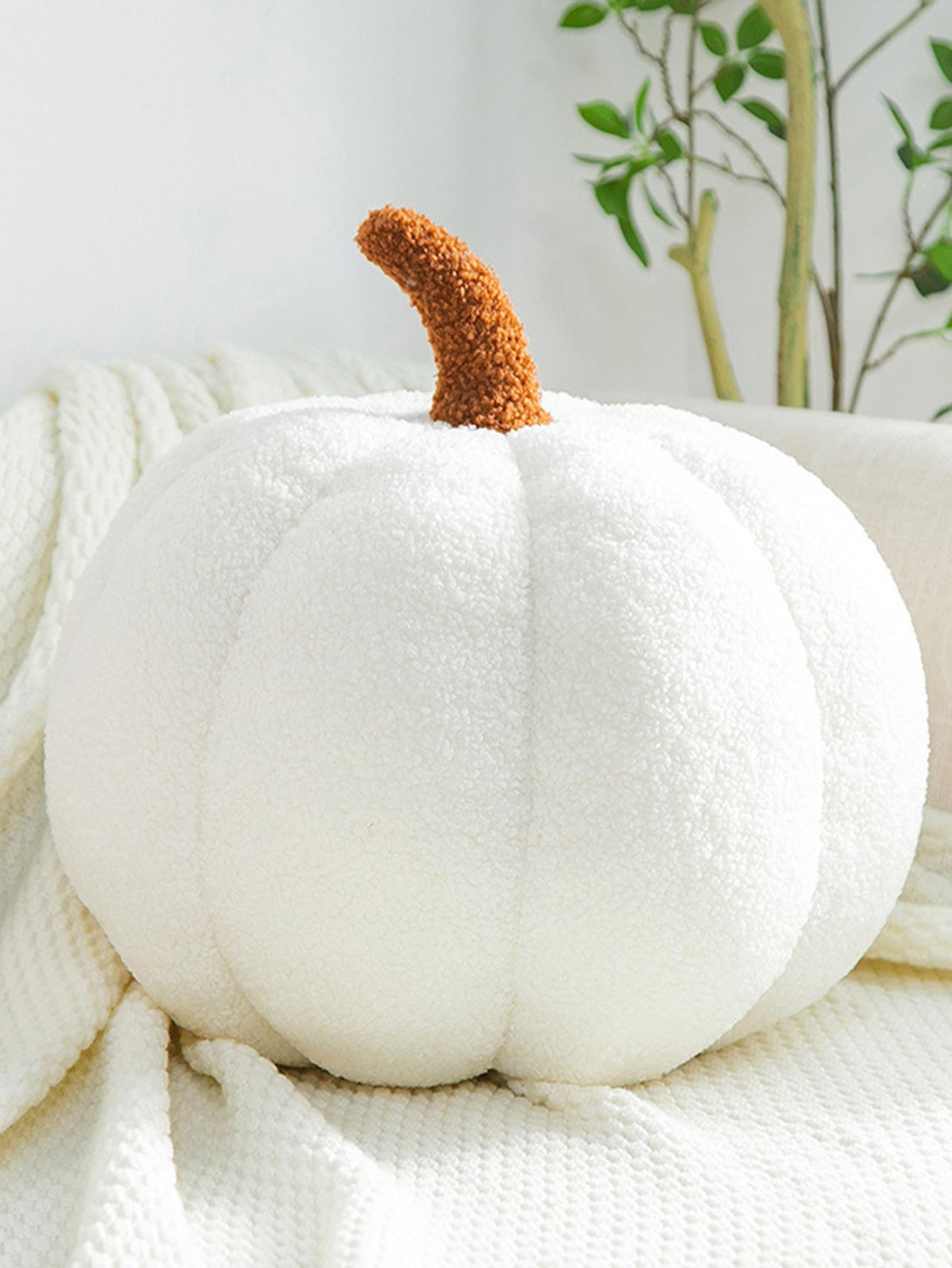 1pc Pumpkin Shaped Decorative Pillow, Cute Flannelette Throw Pillow For Home Decor | SHEIN