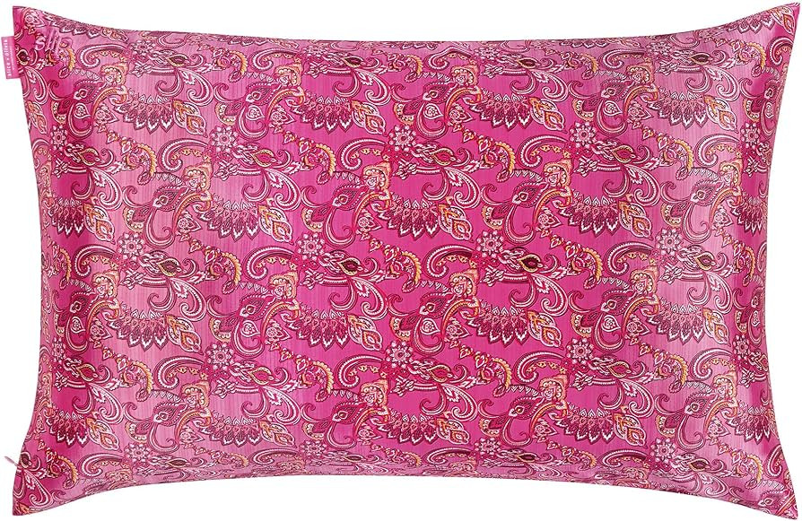 Slip Silk X Alice + Olivia Pure Silk Pillowcase - Queen - Spring Paisley - Pure 22 Momme Mulberry... | Amazon (US)