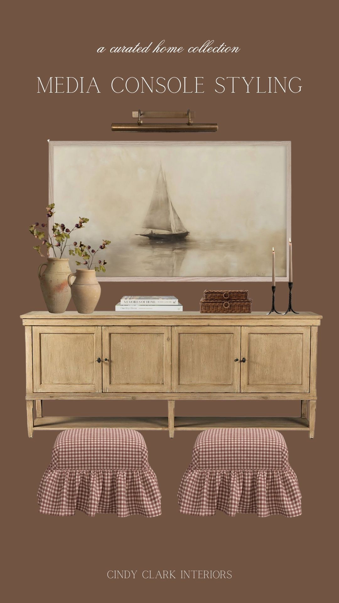 Beautiful media console styling! Perfect for a living room, family room, or basement. A mix of vintage inspired pieces with charm, designer luxe for less options, and cozy feels! 

#LTKSaleAlert #LTKHome