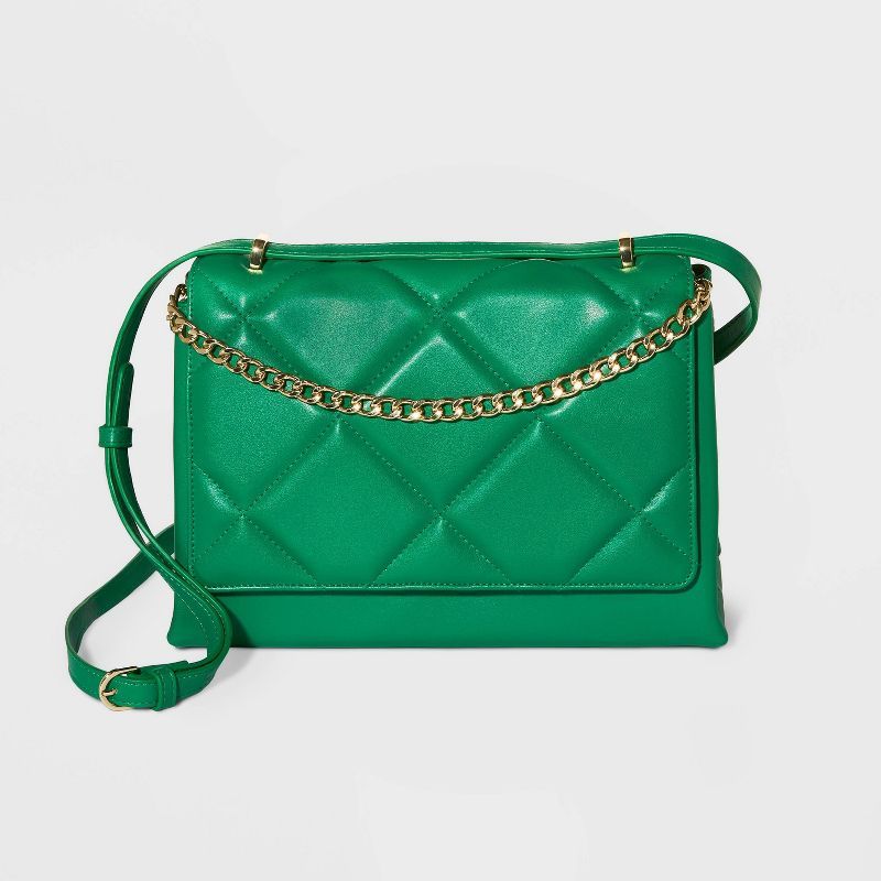 Square Woven Satchel Handbag - A New Day™ Green | Target