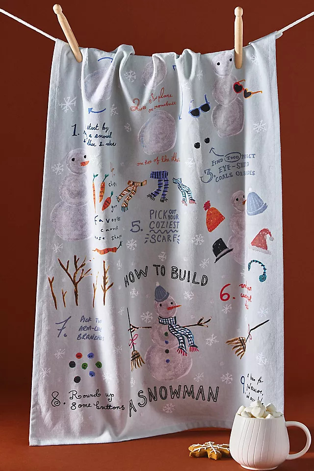Snowman Dish Towel | Anthropologie (US)