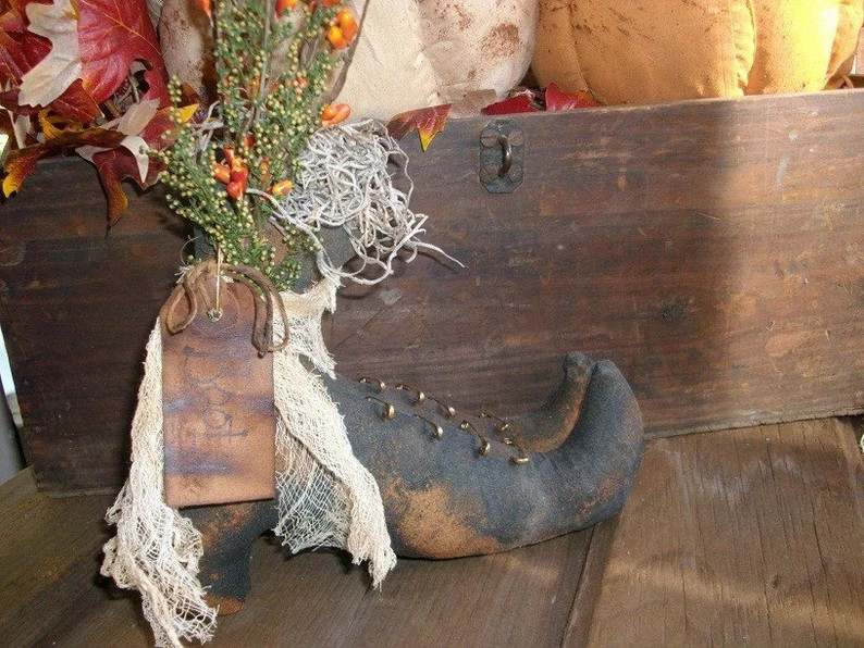 Primitive Halloween Witches Boots - Etsy | Etsy (US)