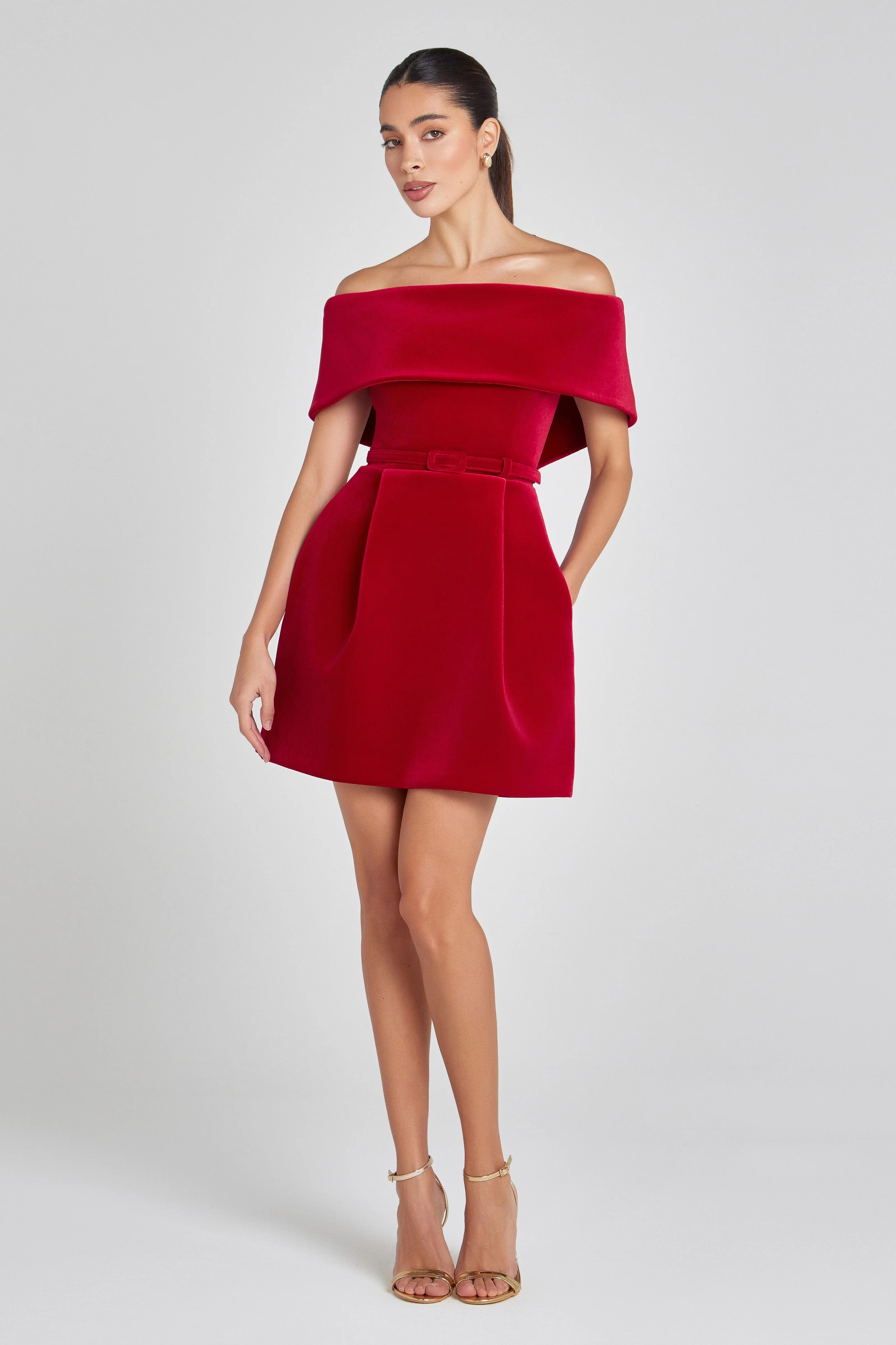 Carmen Red Dress | Nadine Merabi
