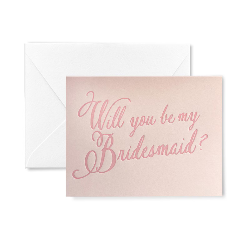 Will You Be My Bridesmaid? Letterpress Card - Etsy | Etsy (US)