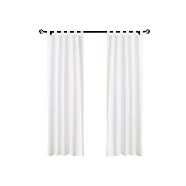 Mcgowen 100% Cotton Solid Room Darkening Thermal Tab Top Curtain Panels (Set of 2) | Wayfair North America