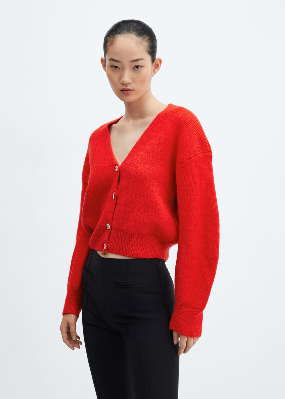 MANGO Gebreid vest in Rood | ABOUT YOU NL