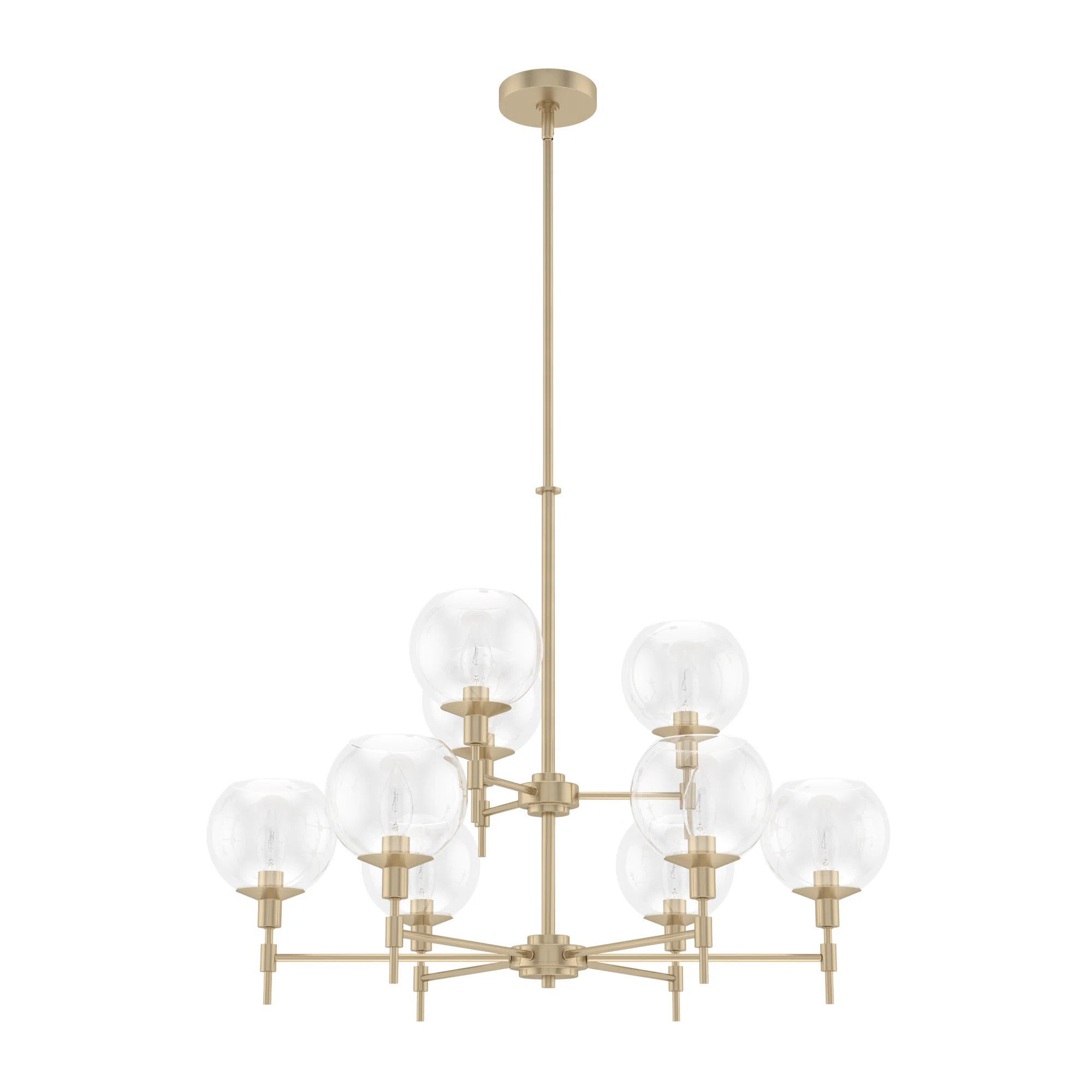Xidane 9 Light 2-Tier Sputnik Modern Linear Chandelier | Wayfair North America