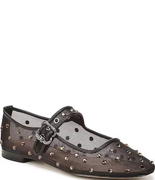 Sam Edelman Michaela Shine Rhinestone Embellished Mesh Mary Jane Flats | Dillard's | Dillard's
