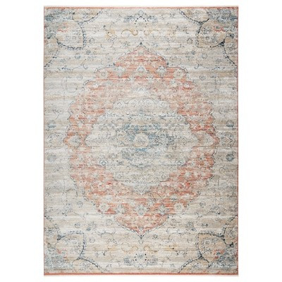allen + roth  Farren 8 x 10 Beige/Red Indoor Medallion Area Rug | Lowe's