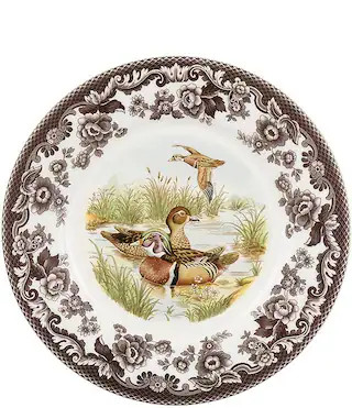 SpodeWoodland Wood Duck Luncheon Plate | Dillard's