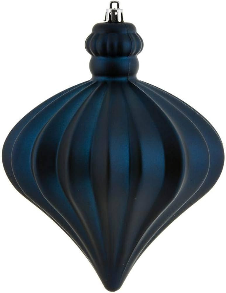 Vickerman 569238-6" Midnight Blue Matte Onion Drop Christmas Tree Ornament (4 pack) (N175831D) | Amazon (US)