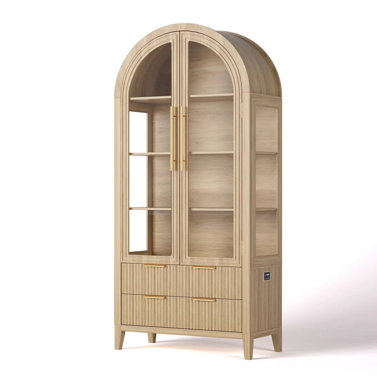 70.9" Tall Freestanding Arch Display Cabinet With Color Led Light Modes And Motion Sensor, Large ... | Wayfair North America