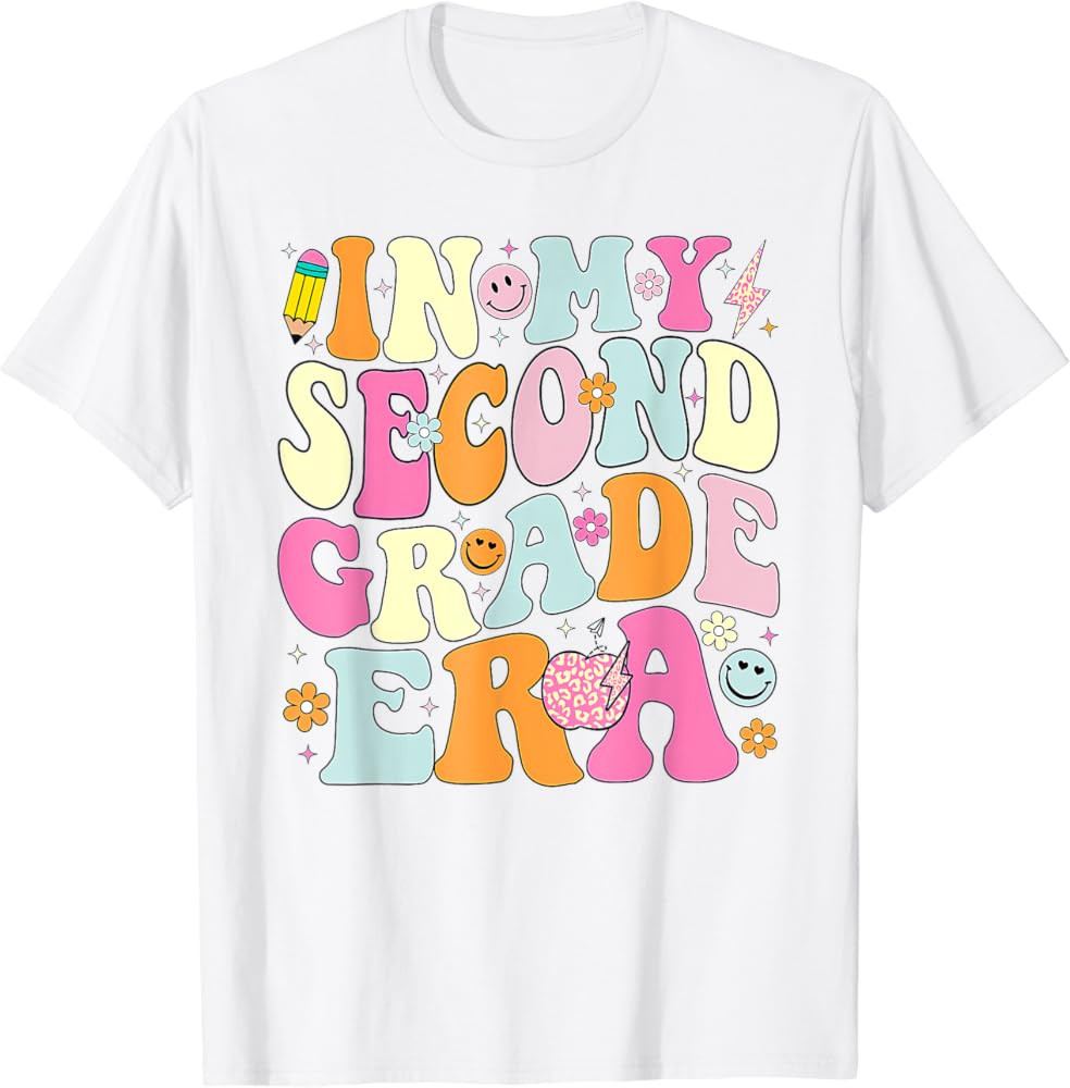 In My Second Grade Era 2nd Grade Girl Teacher Back To School T-Shirt | Amazon (US)