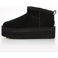 Ugg Classic Ultra Mini Platform Ankle Boots - Black | Very (UK)
