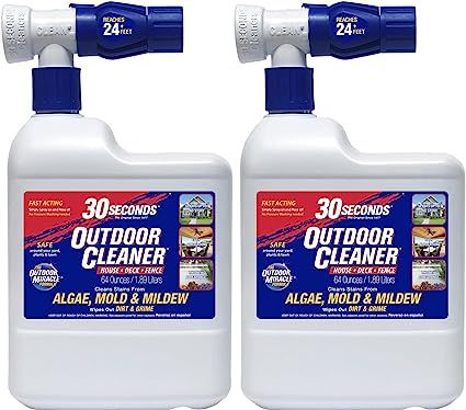 30 SECONDS Outdoor Cleaner Hose End Sprayer | 2 Pack | House Vinyl Siding Deck Fence Patio & More | Amazon (US)