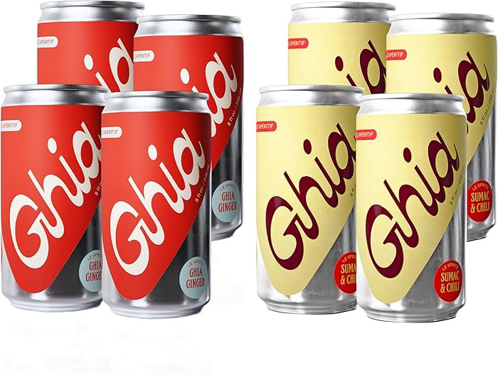 Ghia Non-Alcoholic Le Spritz | Ghia-Ginger and Sumac & Chili Combo 8-Pack | Canned Mocktail & Coc... | Amazon (US)