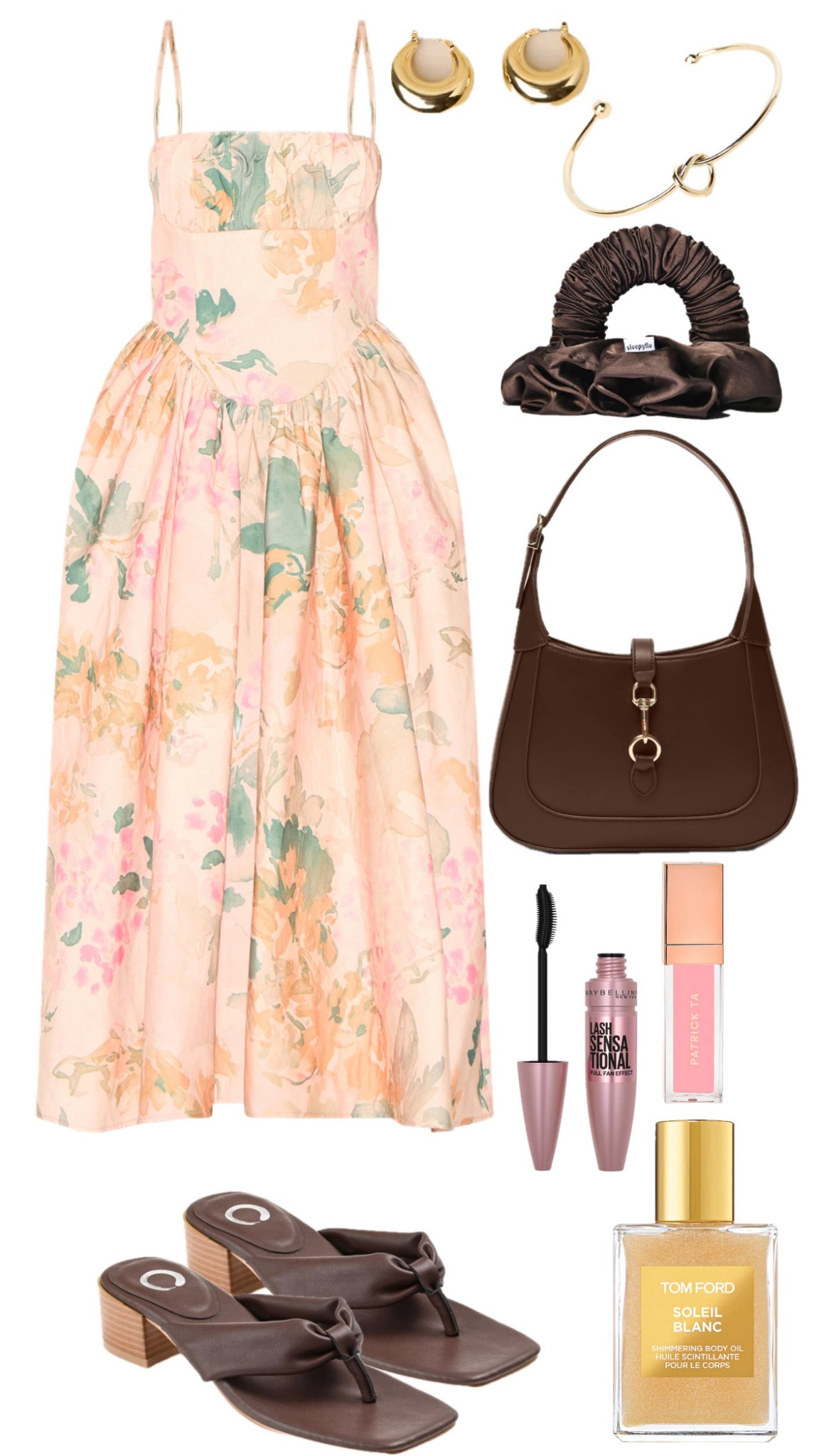 Soft florals & chocolate tones – the perfect spring combo ☁️✨ Linking all the details for this dreamy look! #SpringStyle #LTKSpring #NeutralAesthetic #SoftGirlEra #OutfitInspo #FloralFashion #EffortlessChic #OOTD