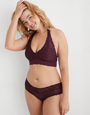 Aerie Lace Padded Halter Bralette | American Eagle Outfitters (US & CA)
