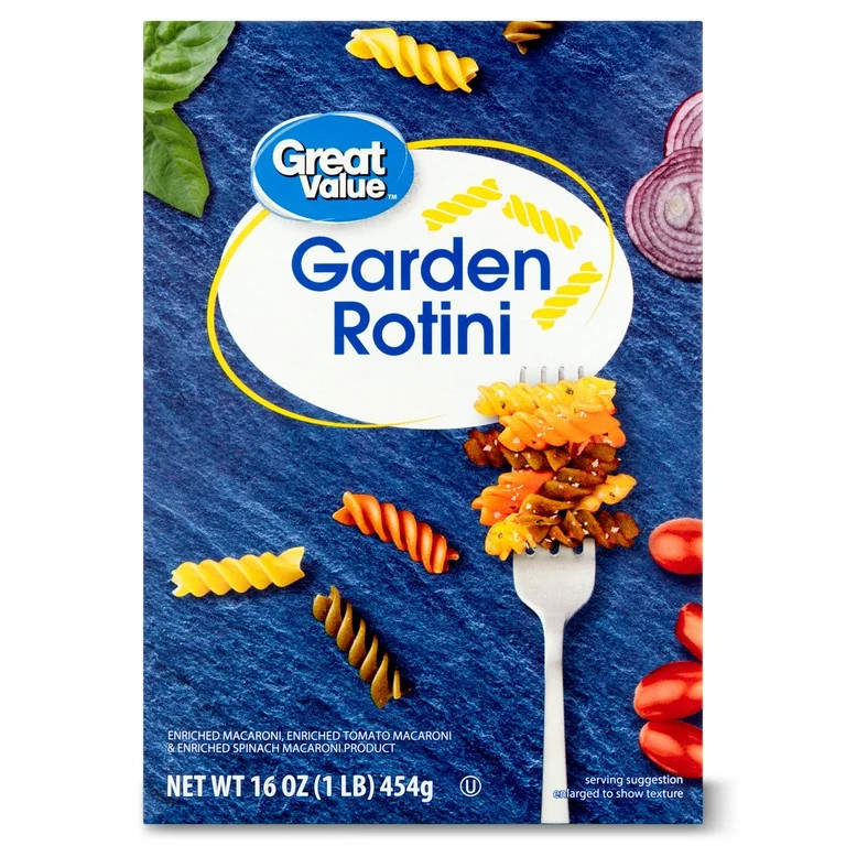 Great Value Garden Rotini Pasta, 16 oz | Walmart (US)