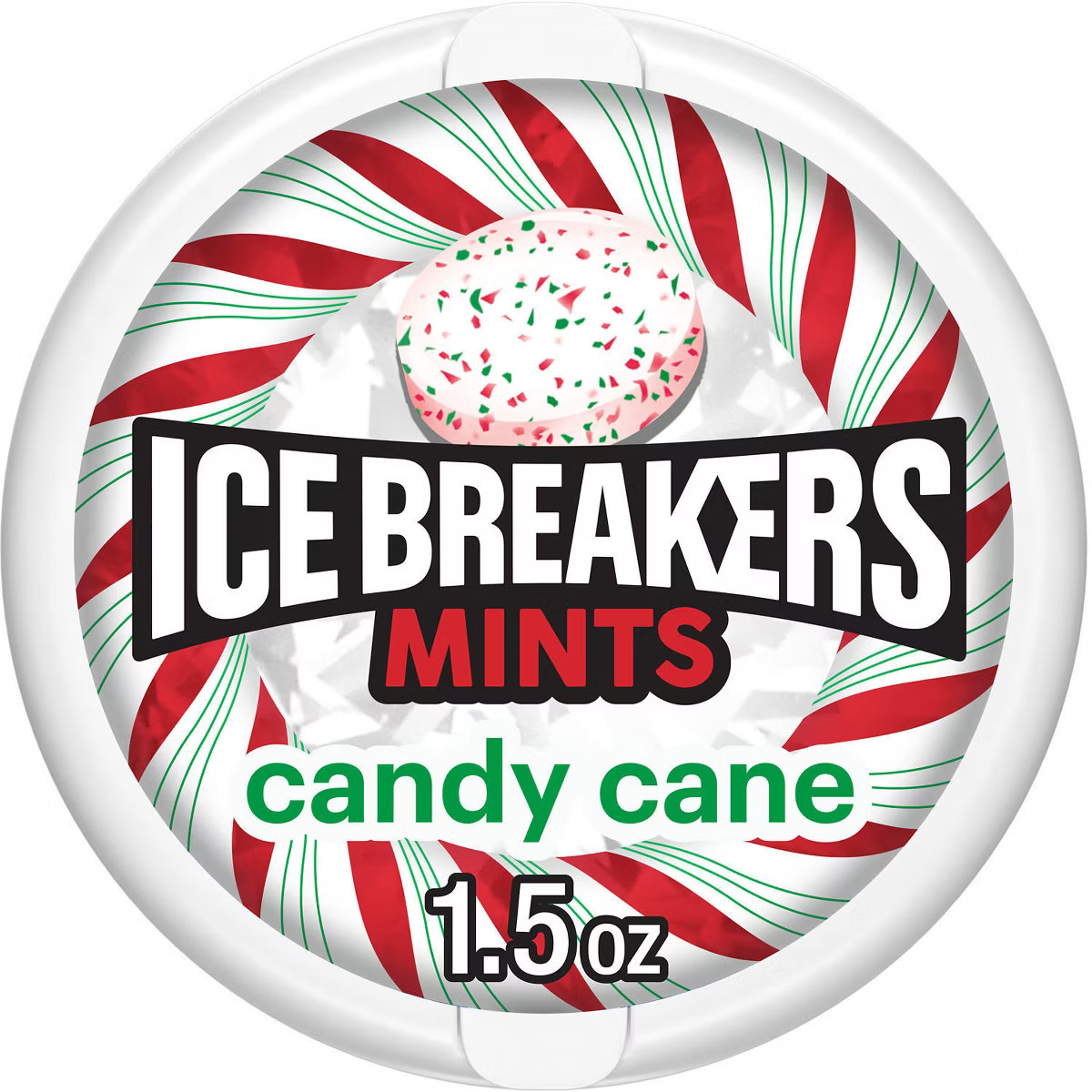 Ice Breakers Candy Cane Sugar Free Christmas Candy Mints Tin - 1.5oz | Target