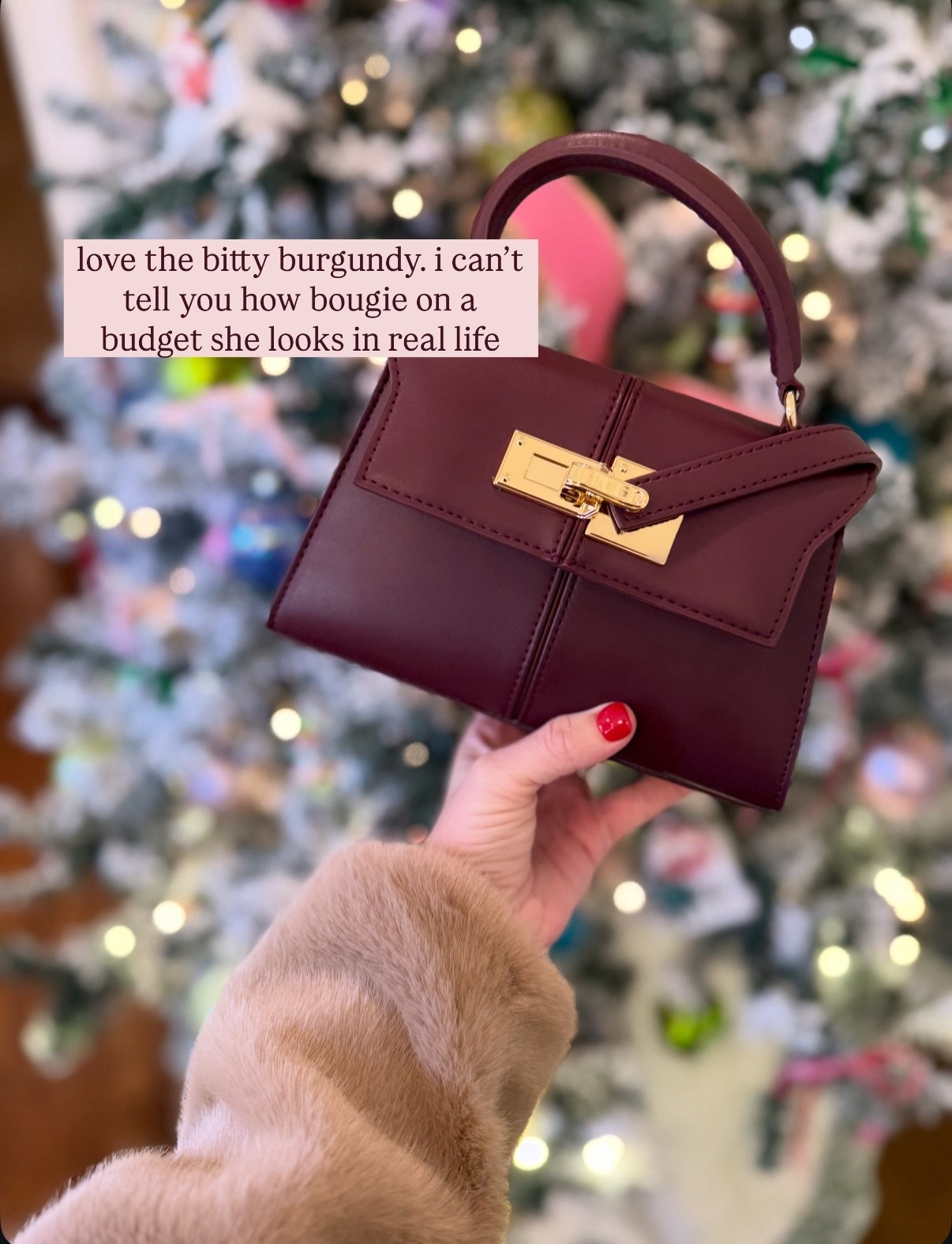Obsessed with this burgundy color and it’s the perfect size for a night out! Love! 

#LTKHoliday #LTKFindsUnder100 #LTKGiftGuide