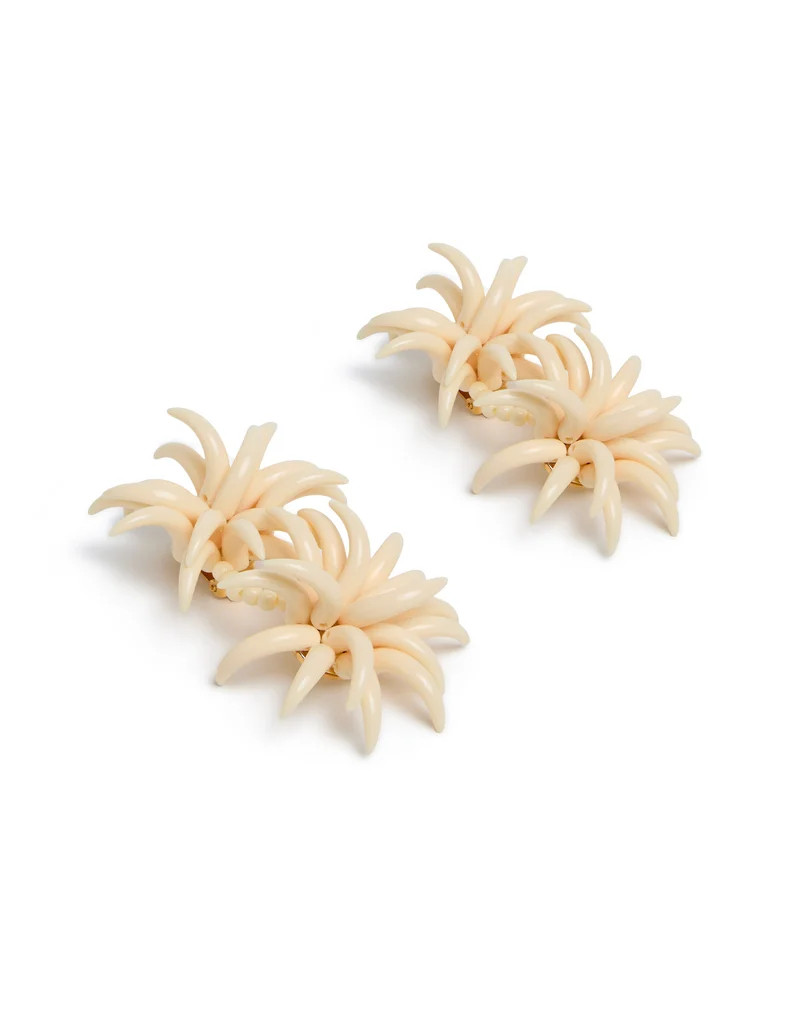 Primavera Earrings in Solid Ivory for Women | La DoubleJ | La DoubleJ