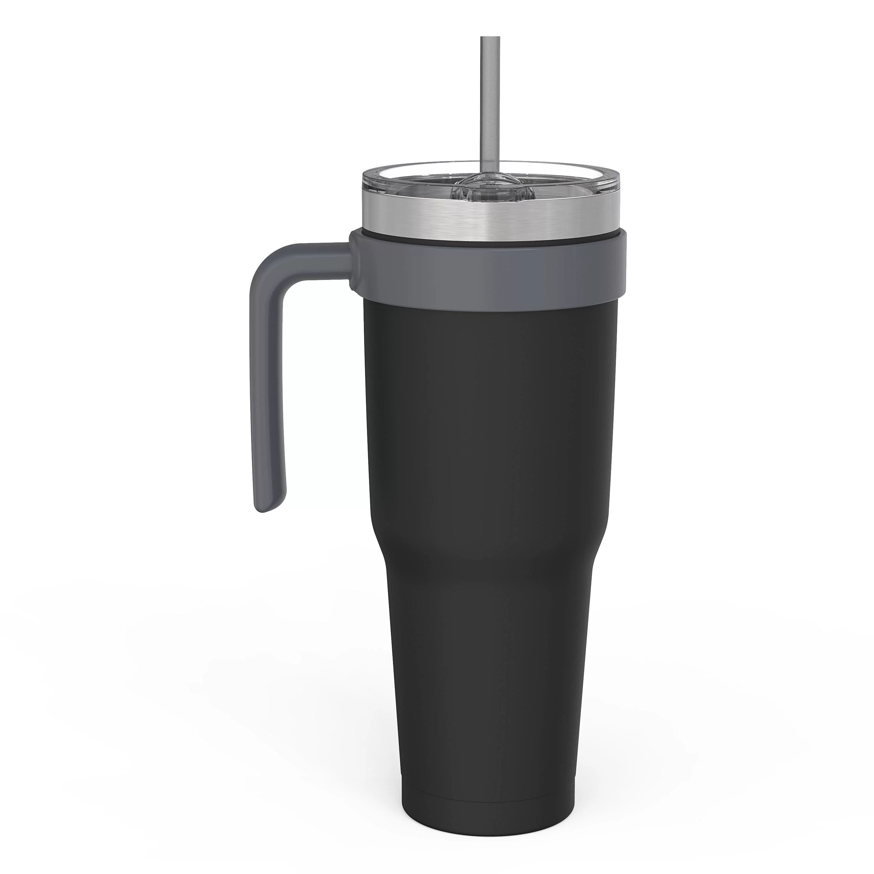 Zak Designs 40 Ounce Antimicrobial Stainless Steel Water Bottle, Ebony | Walmart (US)