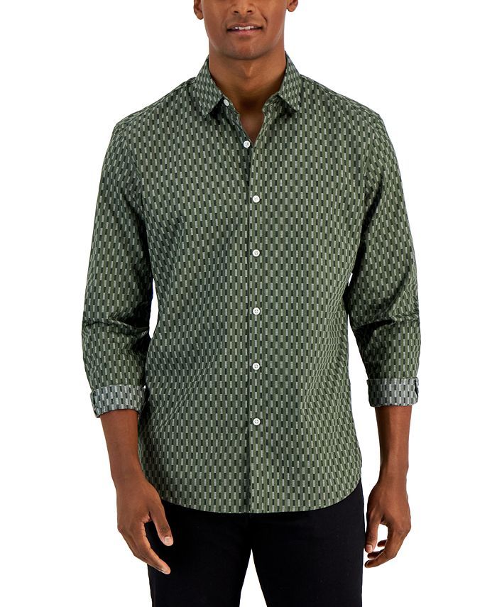 Alfani Men's Marco Geometric-Print Shirt, Created for Macy's & Reviews - Casual Button-Down Shirt... | Macys (US)