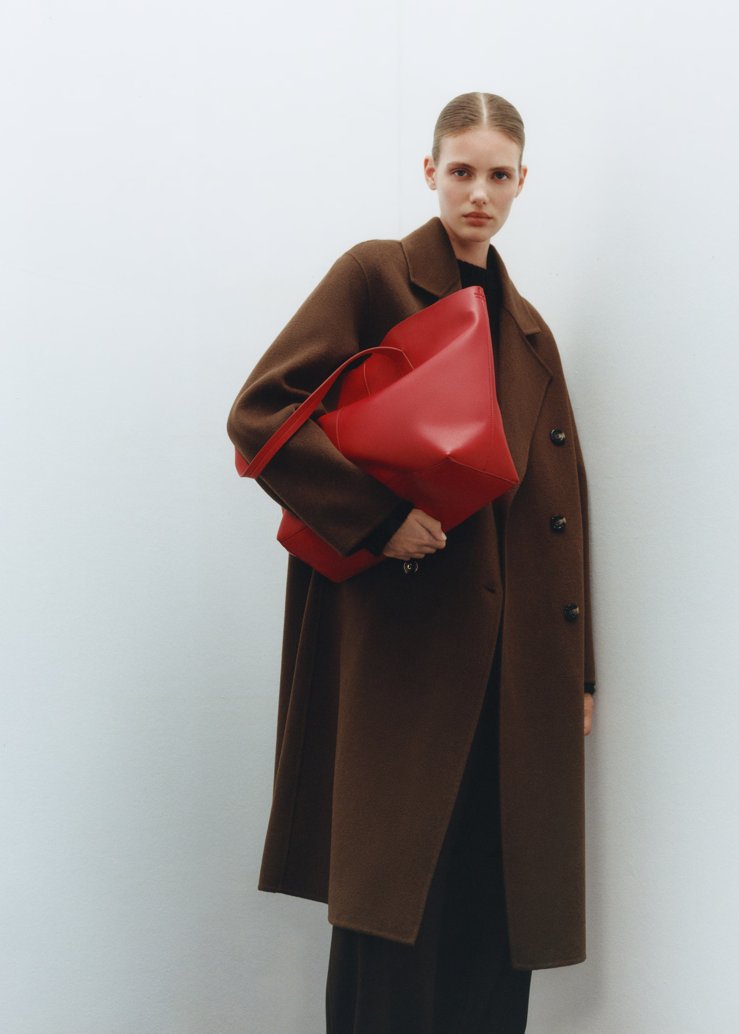 Handmade oversized wool coat | MANGO (UK)