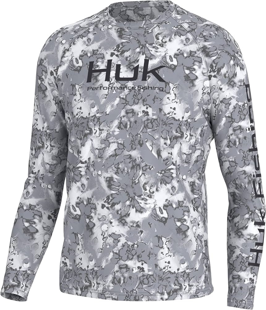 HUK Men's Pursuit Crew Long Sleeve, Sun Protecting Fishing Shirt | Amazon (US)