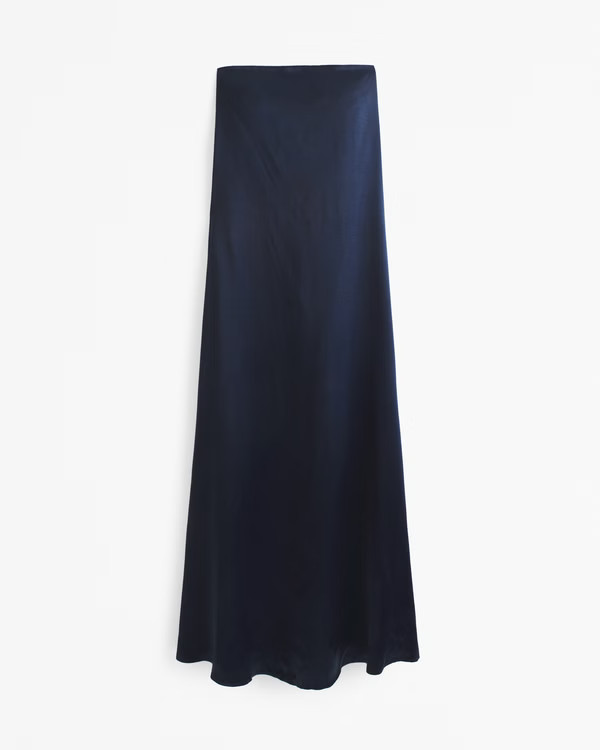 Women's Strapless Trapeze Maxi Dress | Women's 20% Off Select Styles | Abercrombie.com | Abercrombie & Fitch (US)