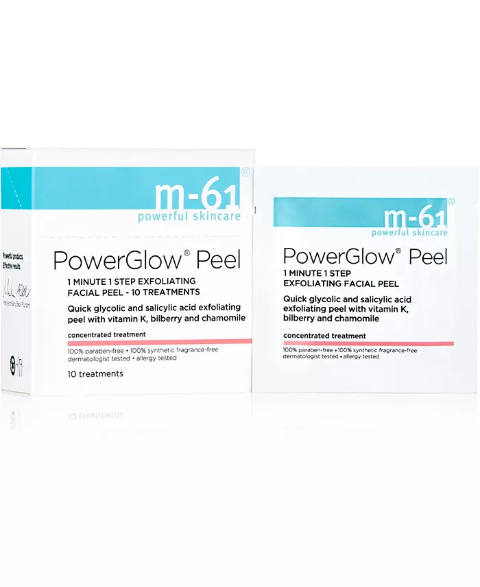 PowerGlow Peel 1 Minute 1-Step Exfoliating Facial Peel – 10 Treatments | Macy's